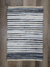 Recycled Cotton Rug 25x38 - Blue Jeans/White